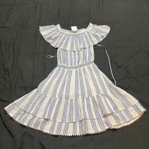 INTERMIX Blue and White Striped Dress